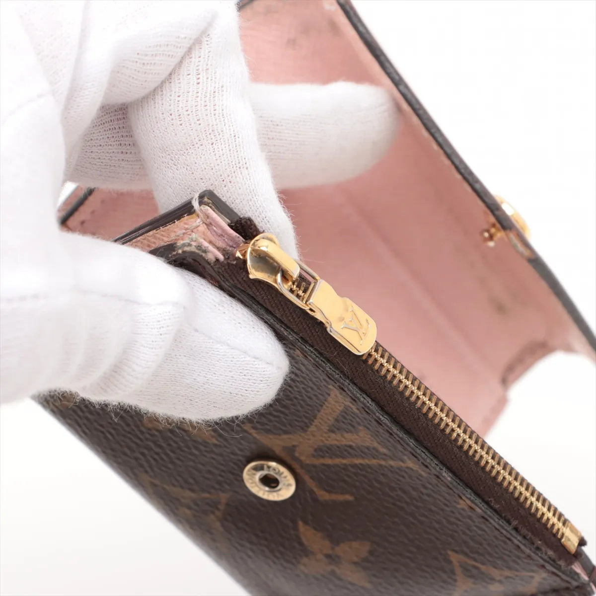 Louis Vuitton Monogram Portefeuille Zoé Compact Wallet Rose Ballerine