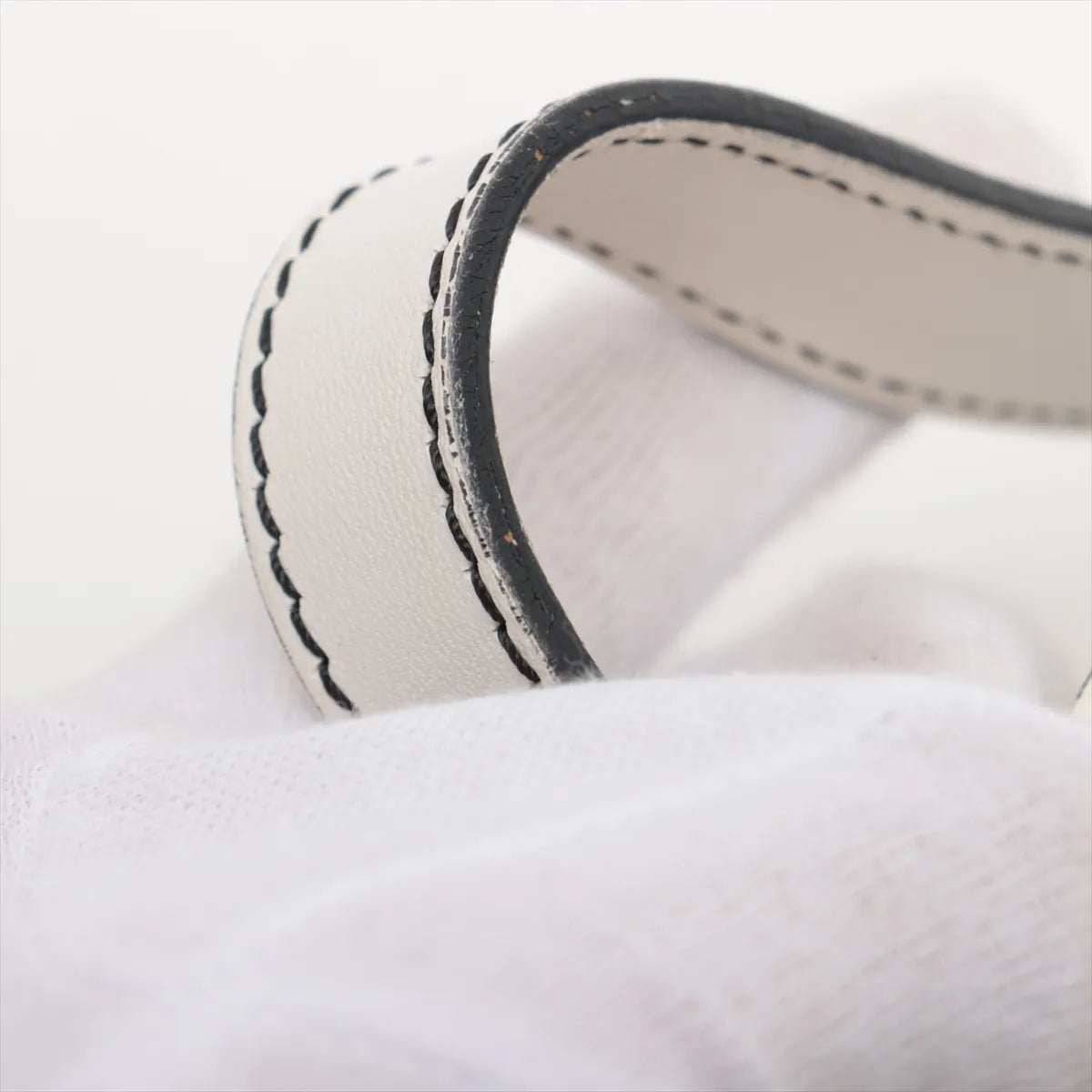 Fendi Zucchino Canvas Leather Tote Bag Black x White