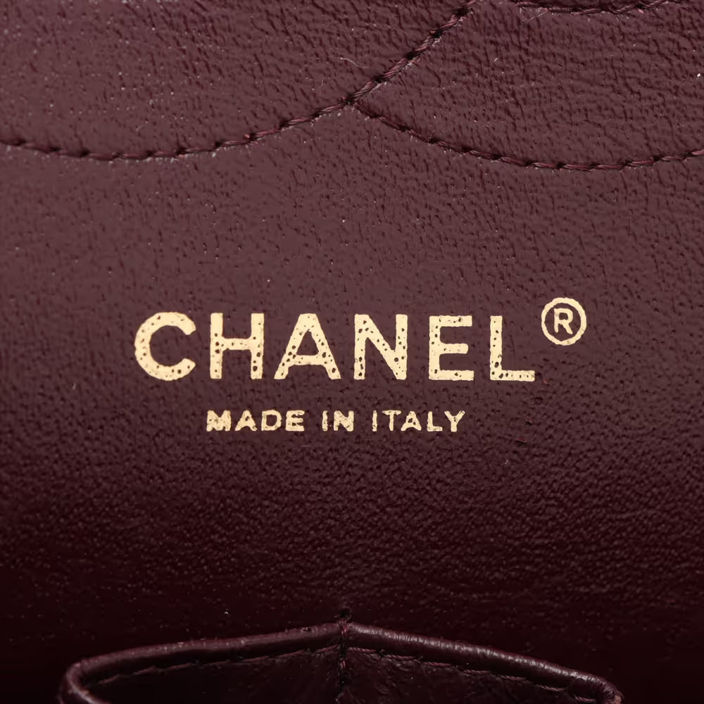 Chanel 30 Caviar Skin Double Flap Double Chain Bag Black