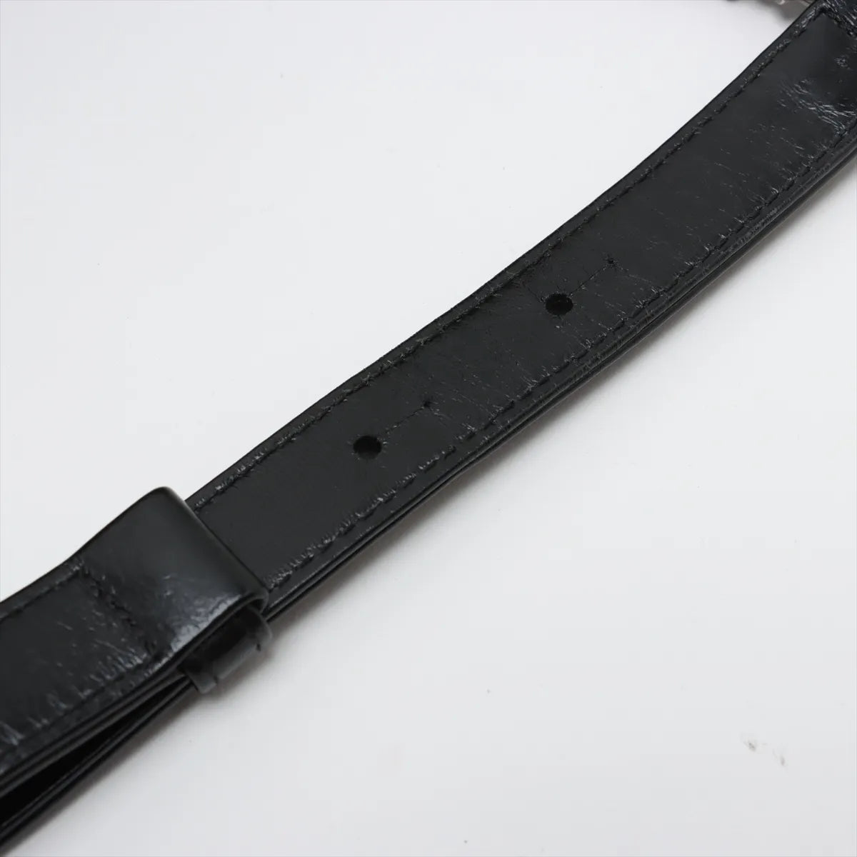 Chanel Vintage Gabrielle Doo Calf Chain Shoulder Bag Navy Blue x Black