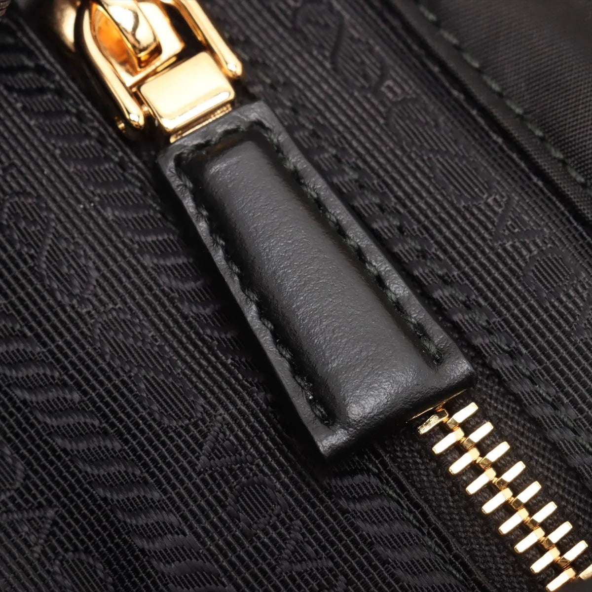 Prada Tessuto Nylon Leather Bucket Shoulder Bag Black