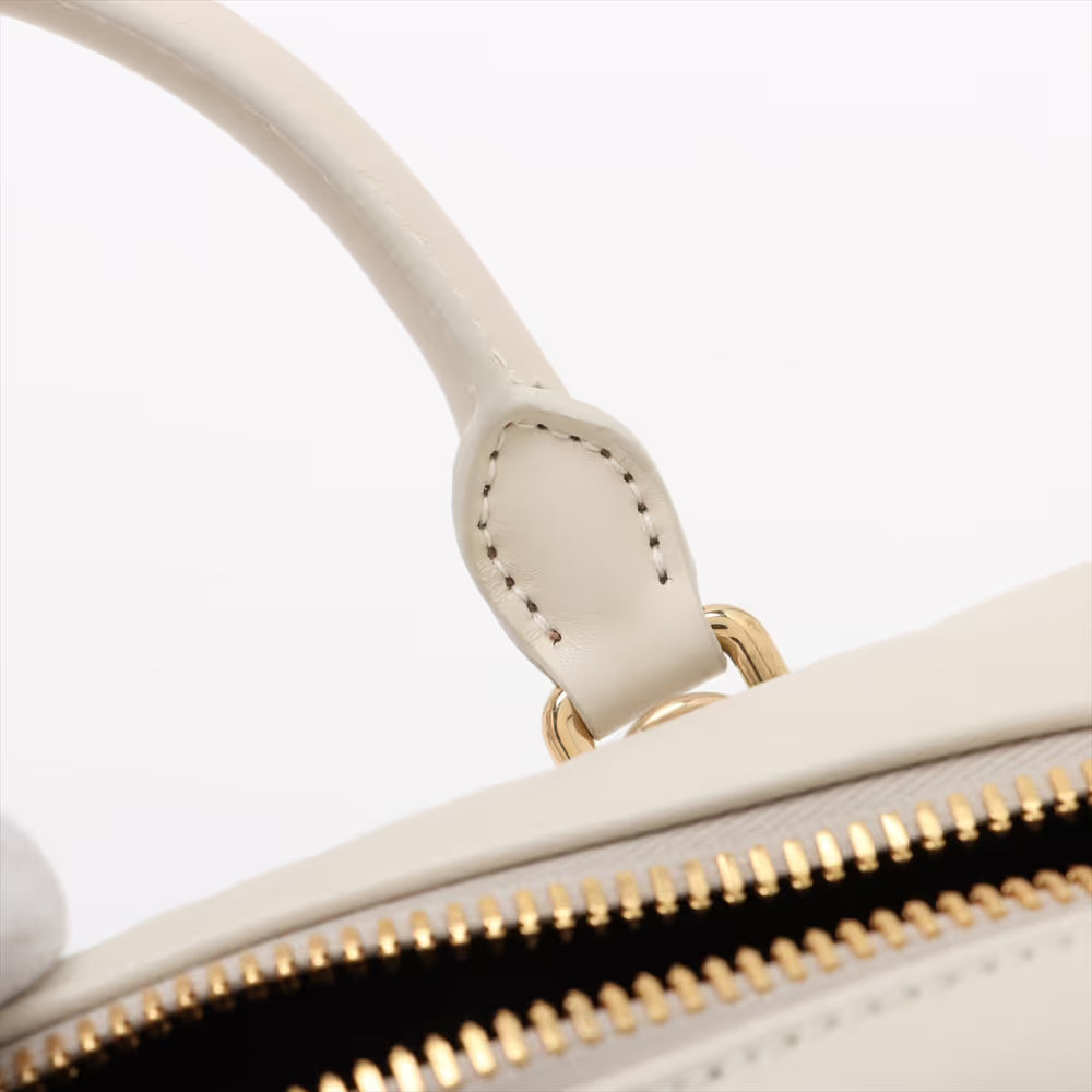 Miu Miu Arcadie Leather Two-Way Handbag White