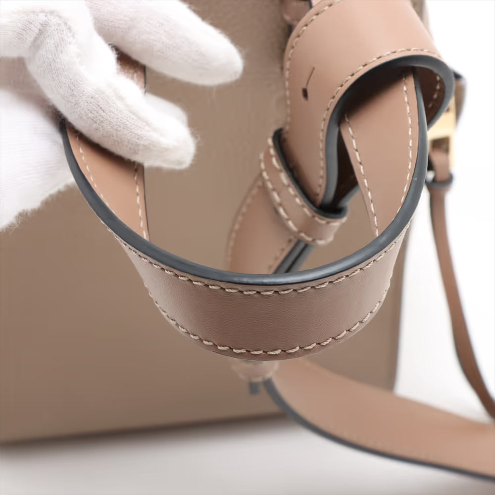 Loewe Hammock Leather Two-Way Handbag Beige