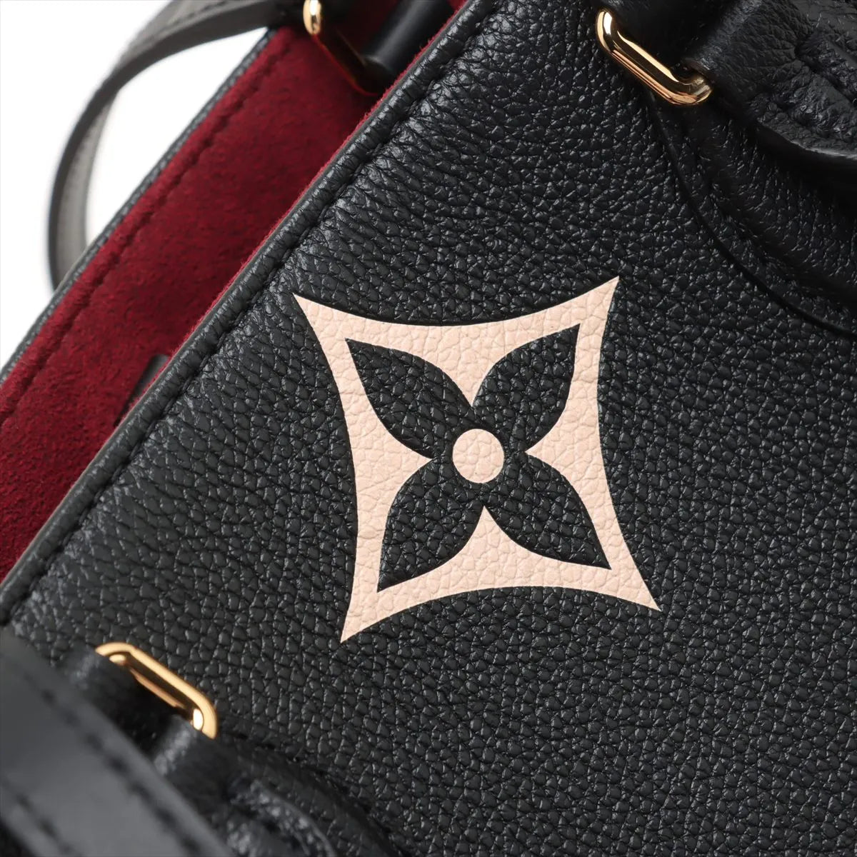 Louis Vuitton Bicolor Monogram Empreinte On the Go MM Black x Creme