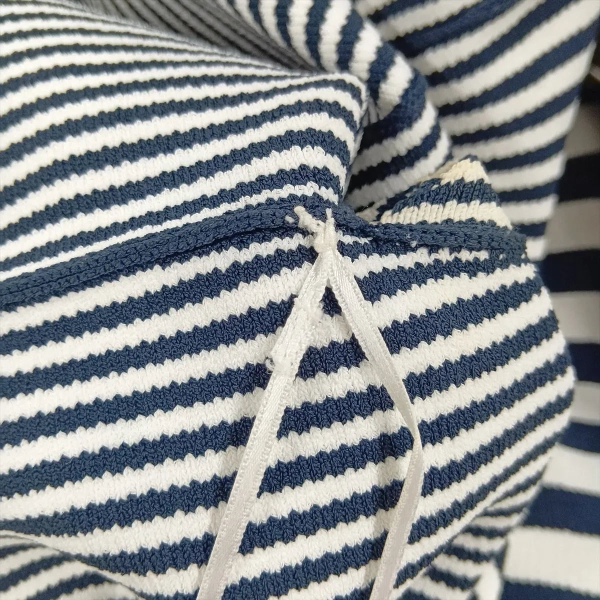Loewe Polyester × Rayon Knit Dress White x Navy
