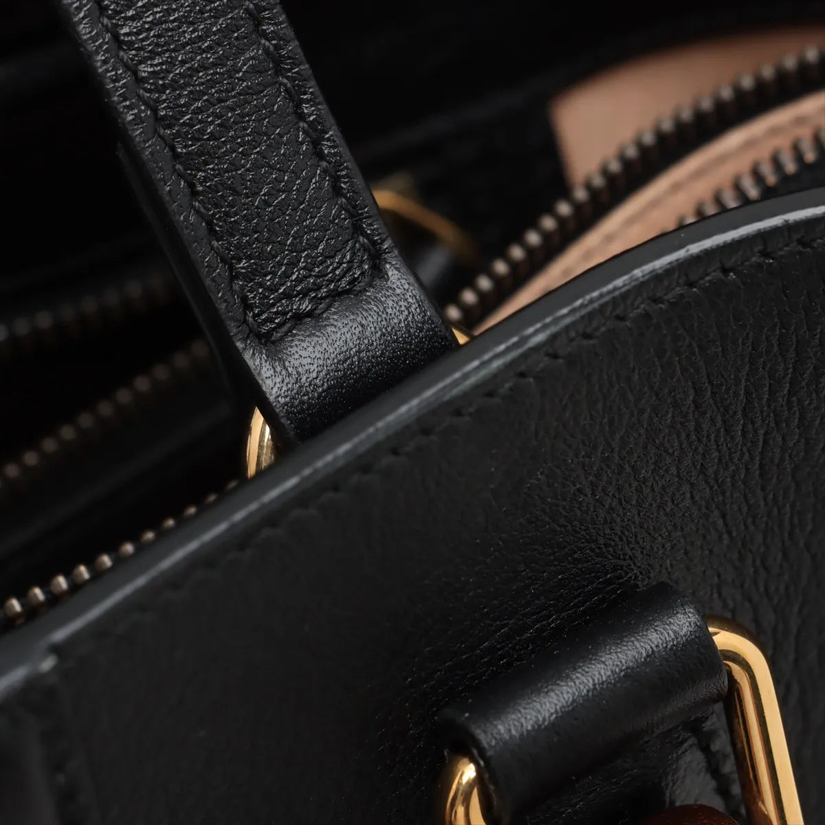 Gucci Bamboo Diana Leather Tote Bag Black