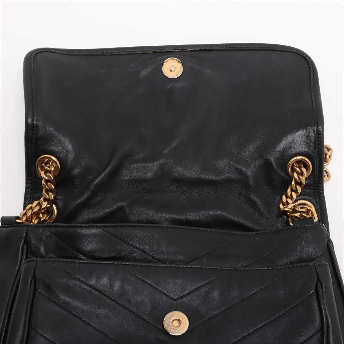 Saint Laurent Paris Niki Leather Chain Shoulder Bag Black