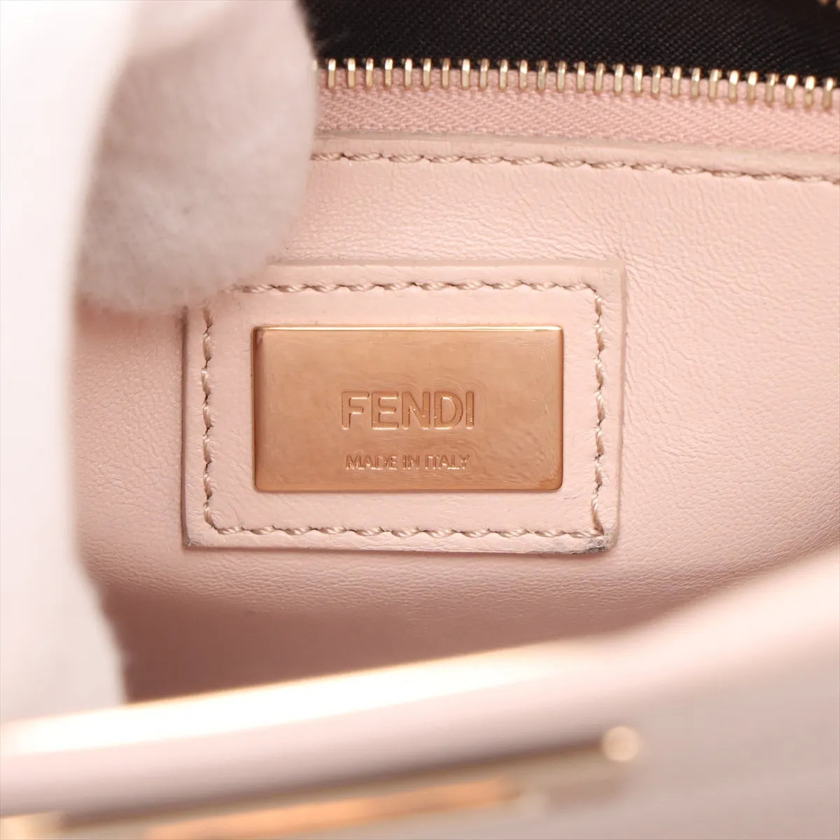 Fendi Mini Peekaboo Leather Studs Two-Way Handbag Pink