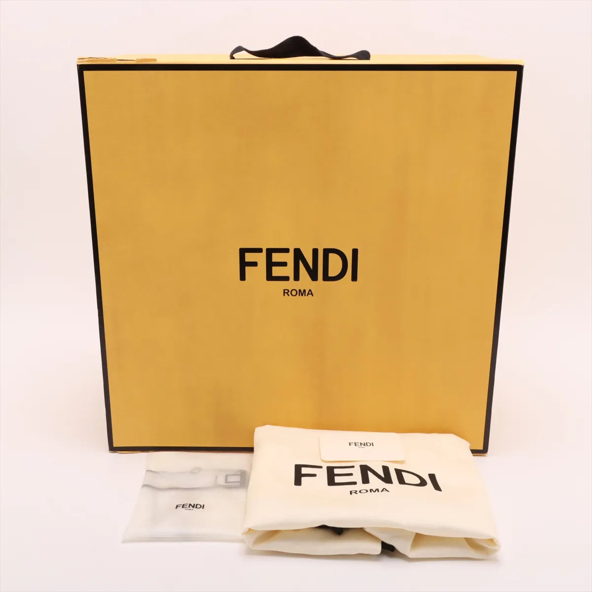 Fendi Peekaboo ISeeU Medium Leather Embroidery Two-Way Handbag Beige