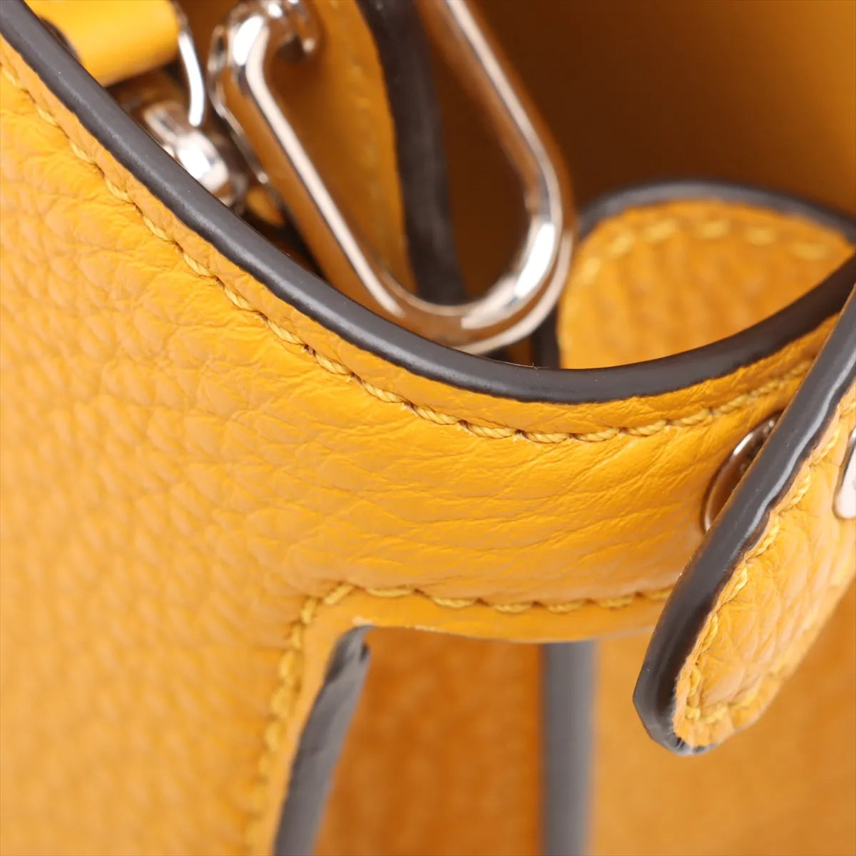 Fendi Peekaboo ISeeU Leather Two-Way Handbag Yellow