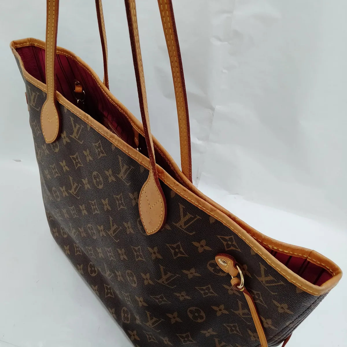 Louis Vuitton Monogram Neverfull MM Tote Bag Fuchsia