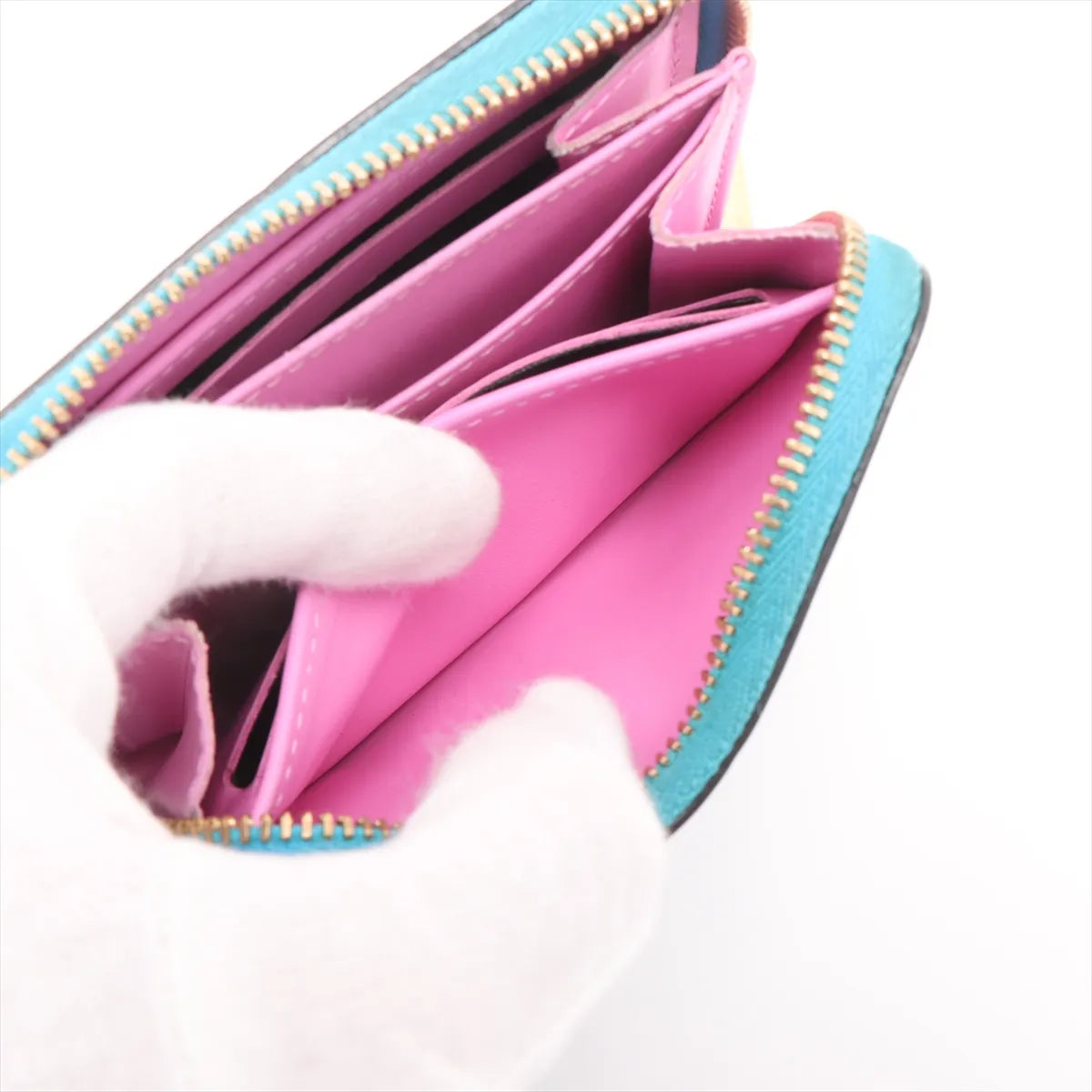 Louis Vuitton Vernis Zippy Coin Purse Baby Blue Neon