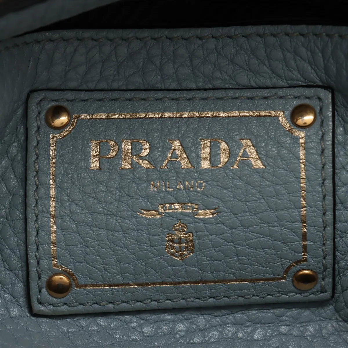 Prada Vitello Daino Leather Tote Bag Light Blue