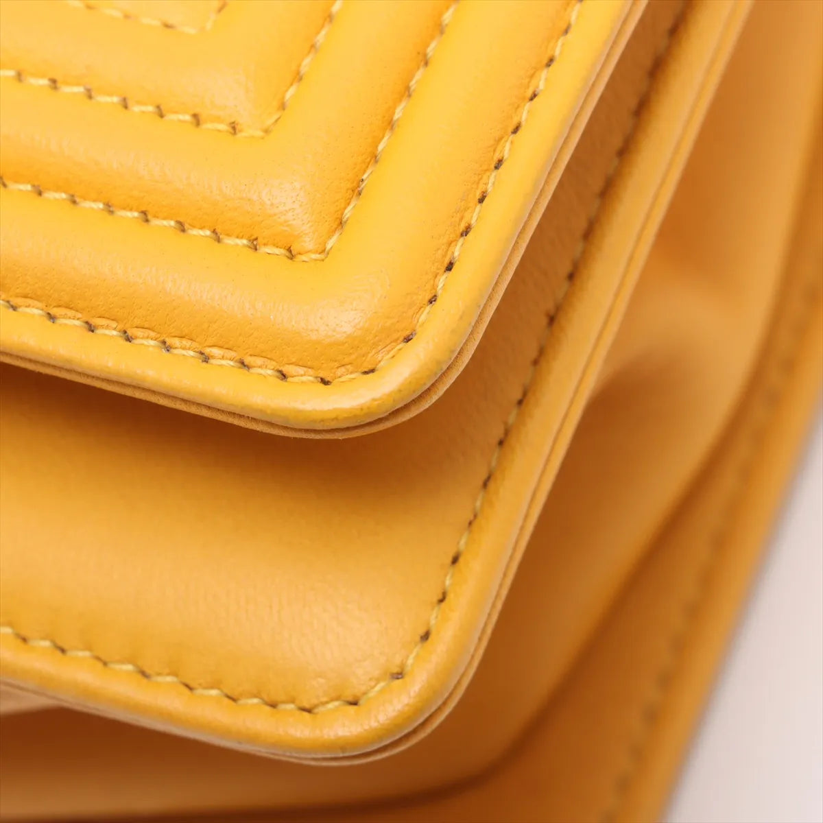 Chanel Boy Chanel 25 Lambskin Chain Shoulder Bag Yellow