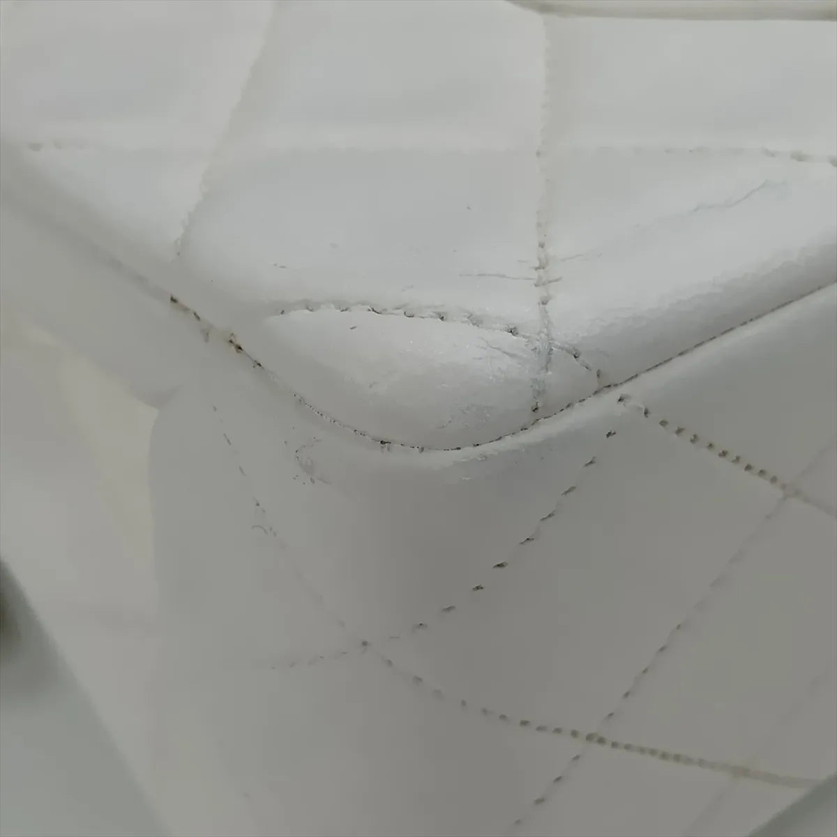 Chanel CC Logo Matelasse Lambskin Double Flap Double Chain Bag White