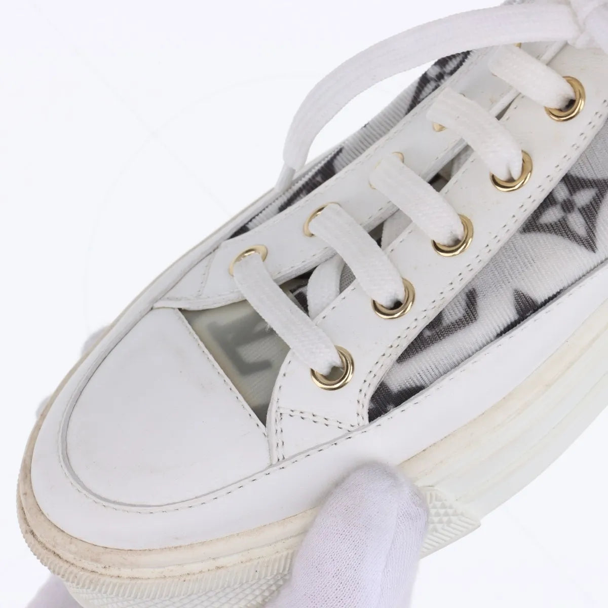 Louis Vuitton Stellar Line Mesh Leather Sneaker White x Black