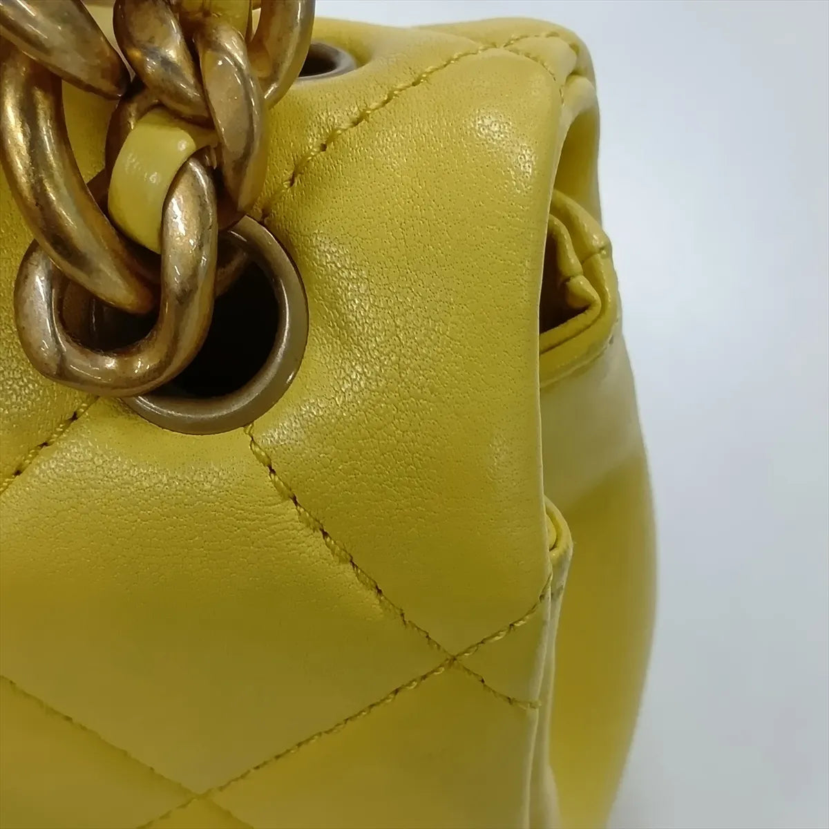 Chanel Mini Matelasse Lambskin Two-Way Shoulder Bag Yellow