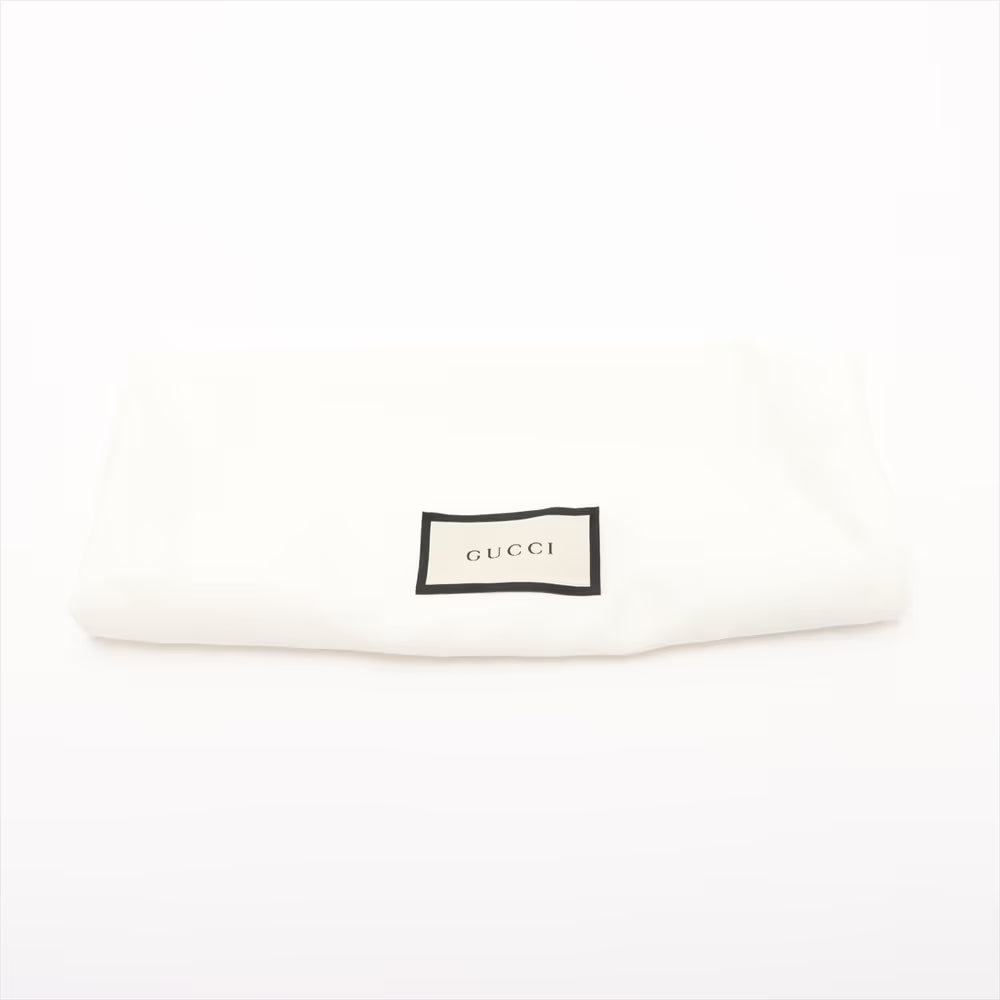 Gucci GG Supreme Patches Leather Messenger Bag Black