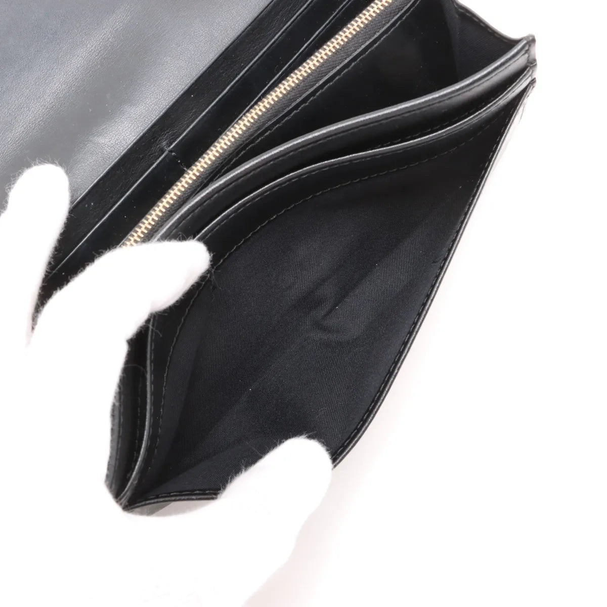 Fendi Leather Wallet on Chain Black