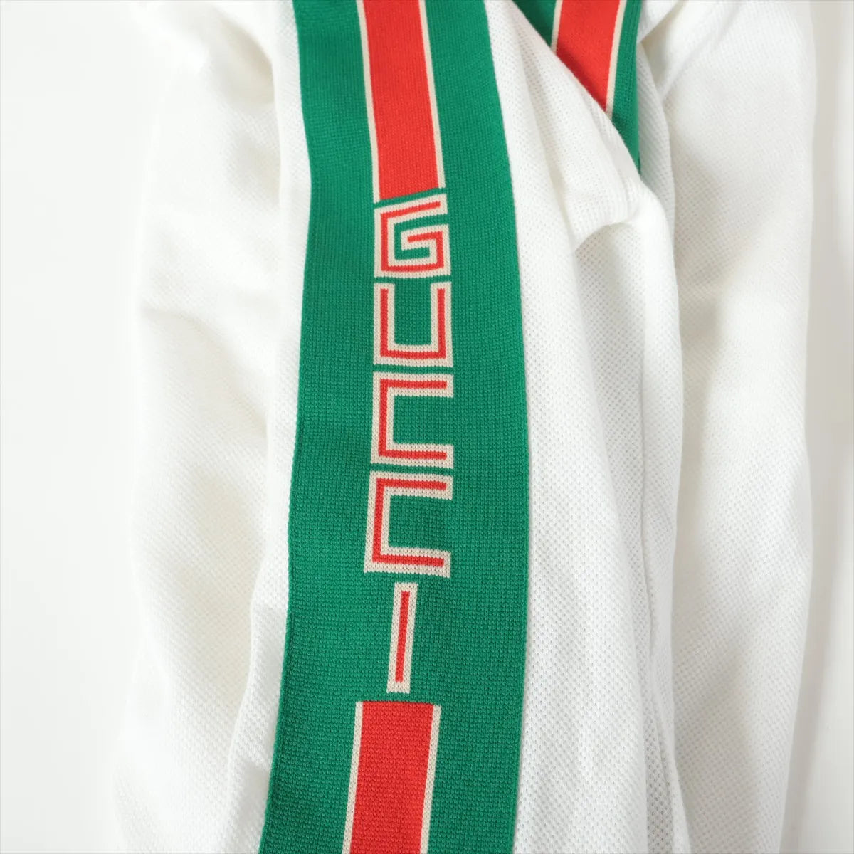 Gucci Web Stripe Cotton Long Sleeve Shirt White