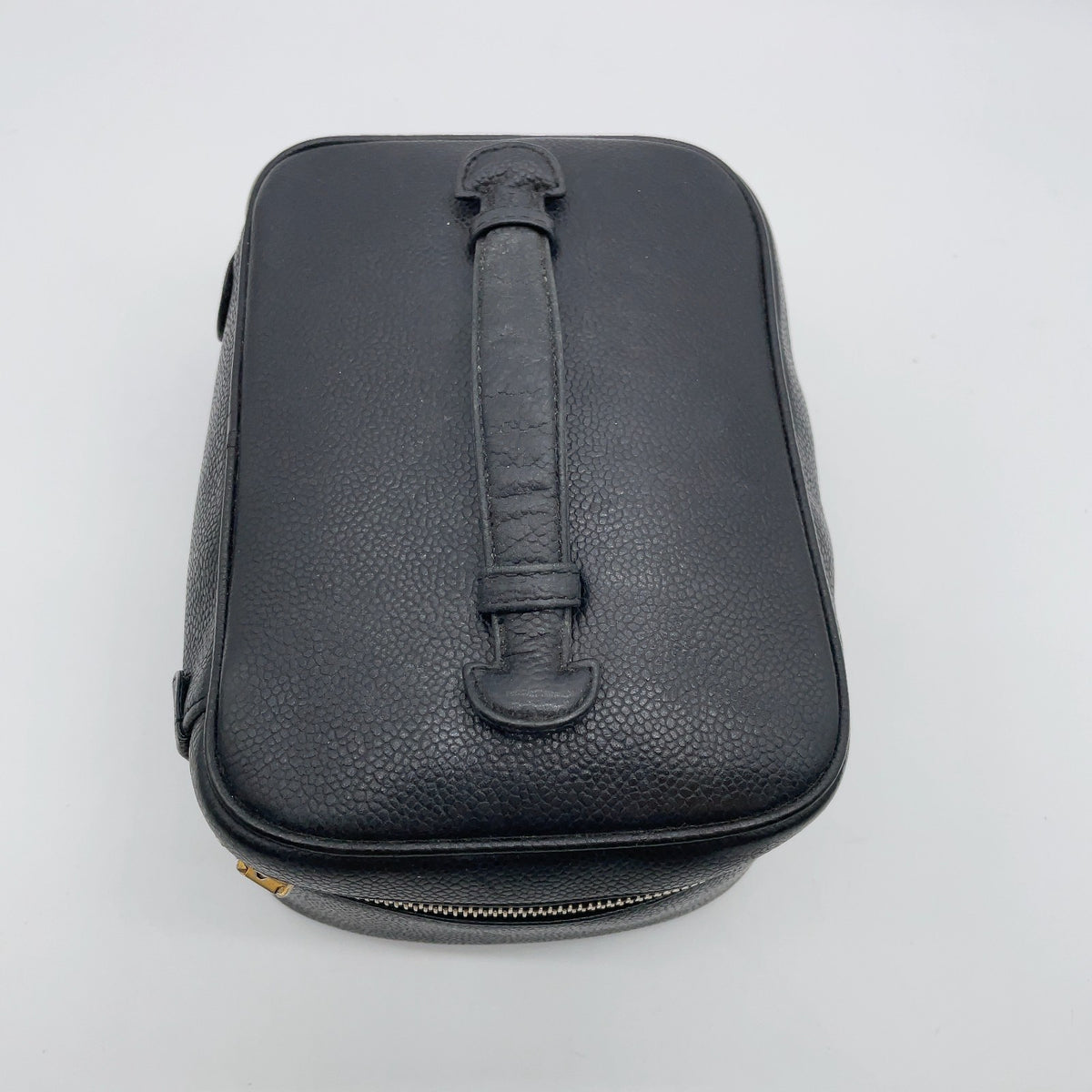 Chanel CC Logo Caviar Leather Vanity Bag Black