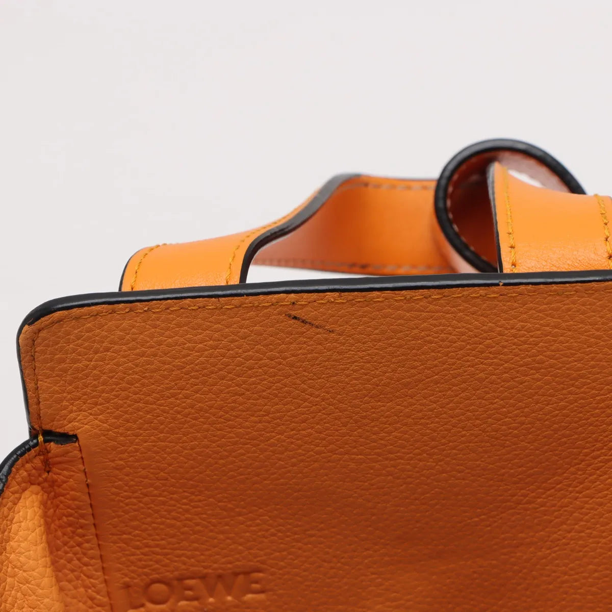 Loewe Hammock Drawstring Medium Leather Two-Way Shoulder Bag Orange