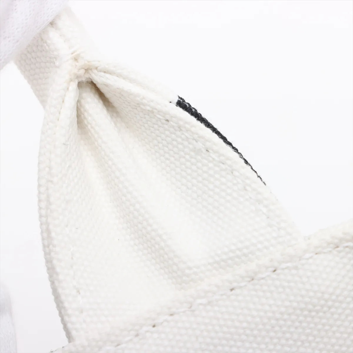 Prada Canapa Black Polka Dot Two-Way Handbag White