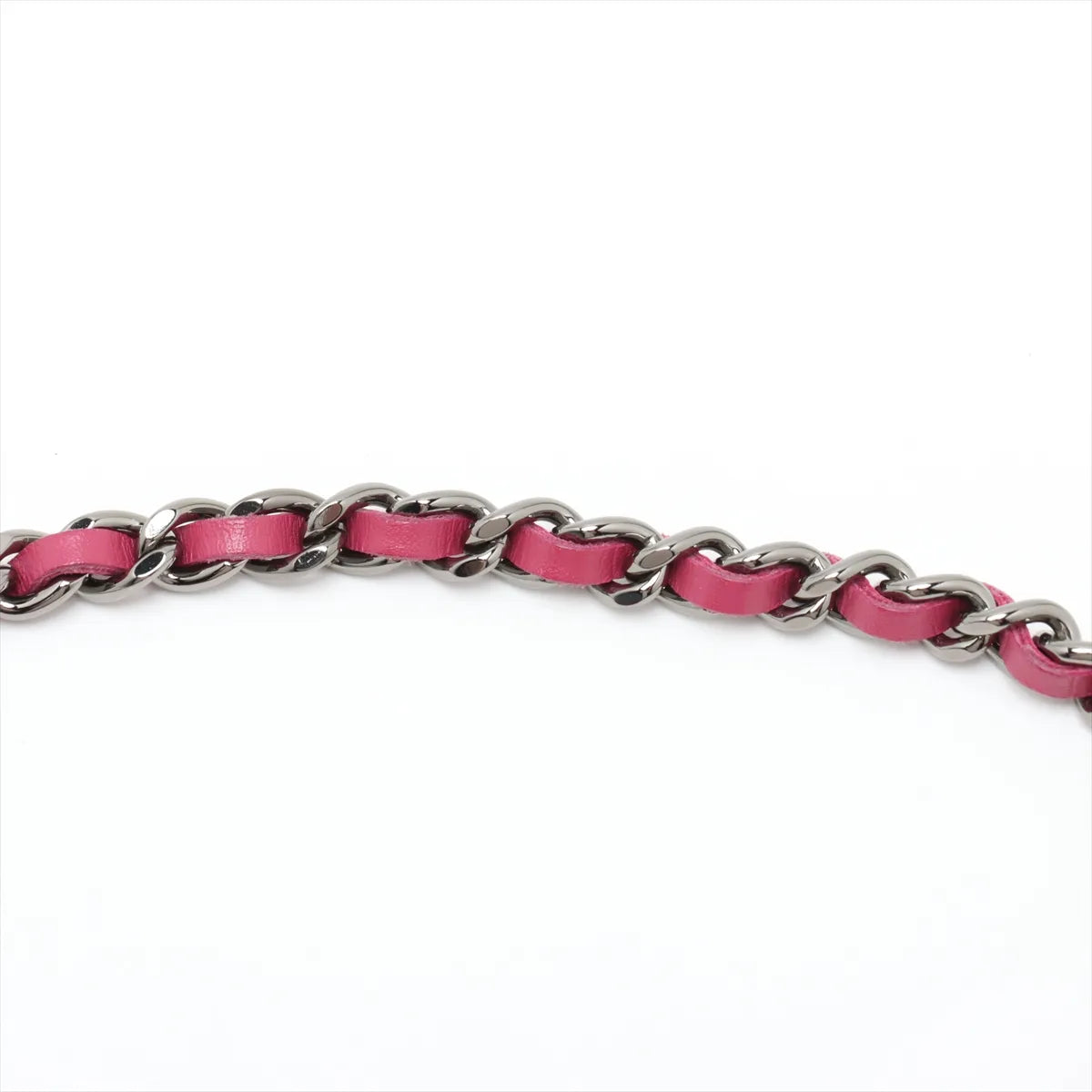 Chanel CC Logo Matelasse Patent Leather Chain Wallet Bag Pink