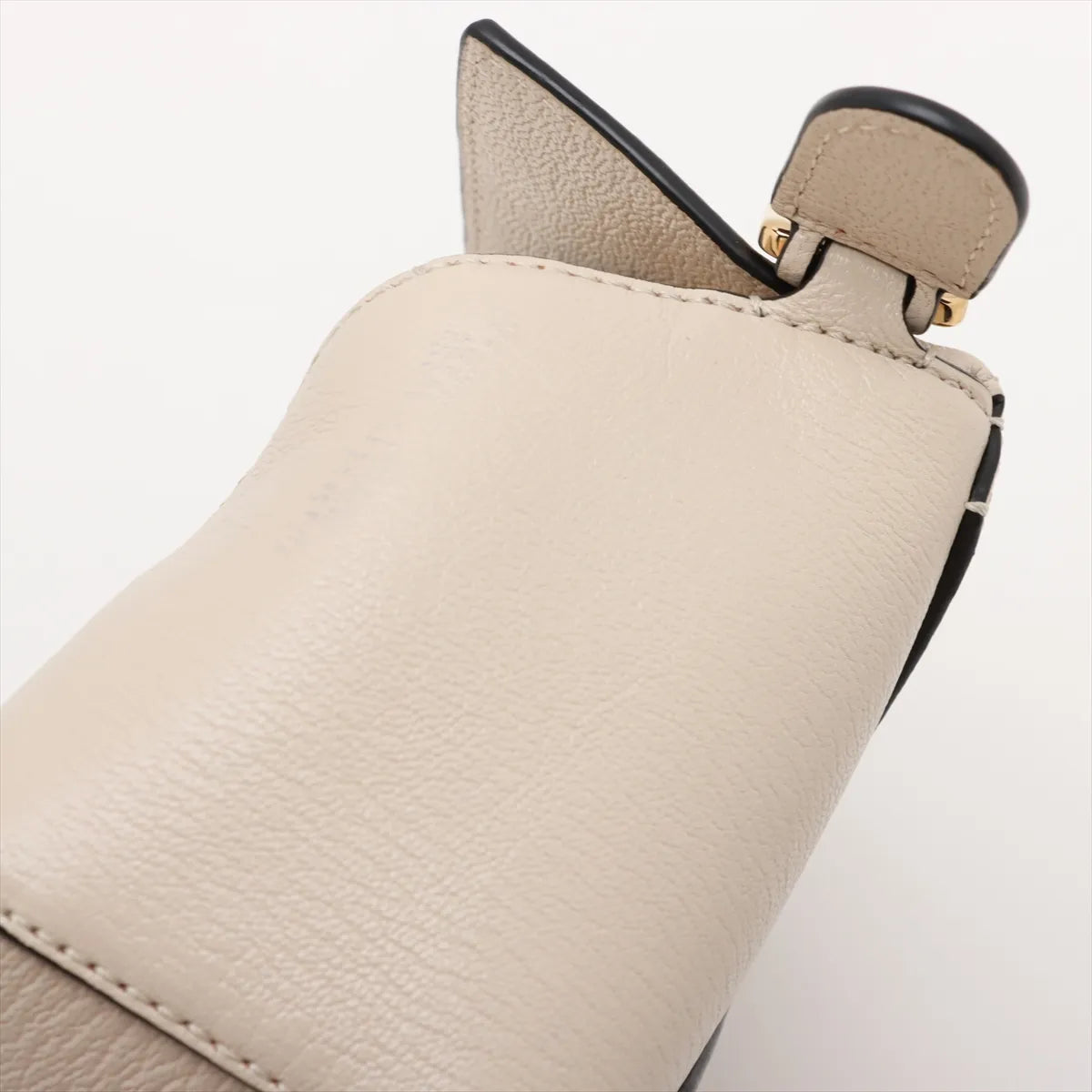 Loewe Mini Puzzle Bag Leather Shoulder Bag Beige