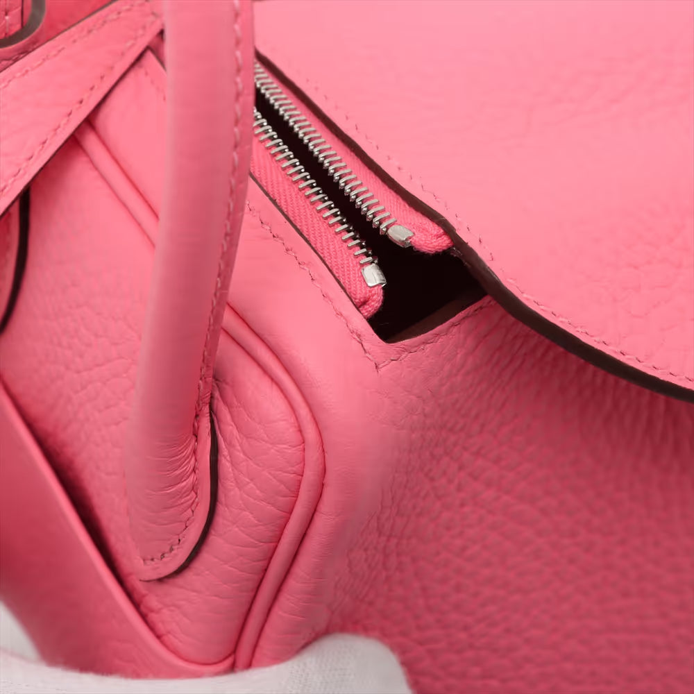 Hermès Lindy Mini 20 Taurillon Clemence Rose Azalee