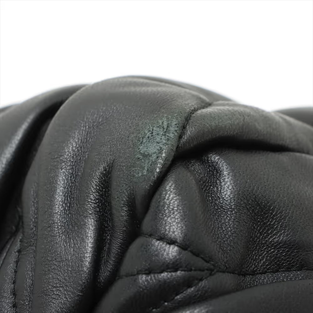 Miu Miu Matelasse Leather Two-Way Handbag Black
