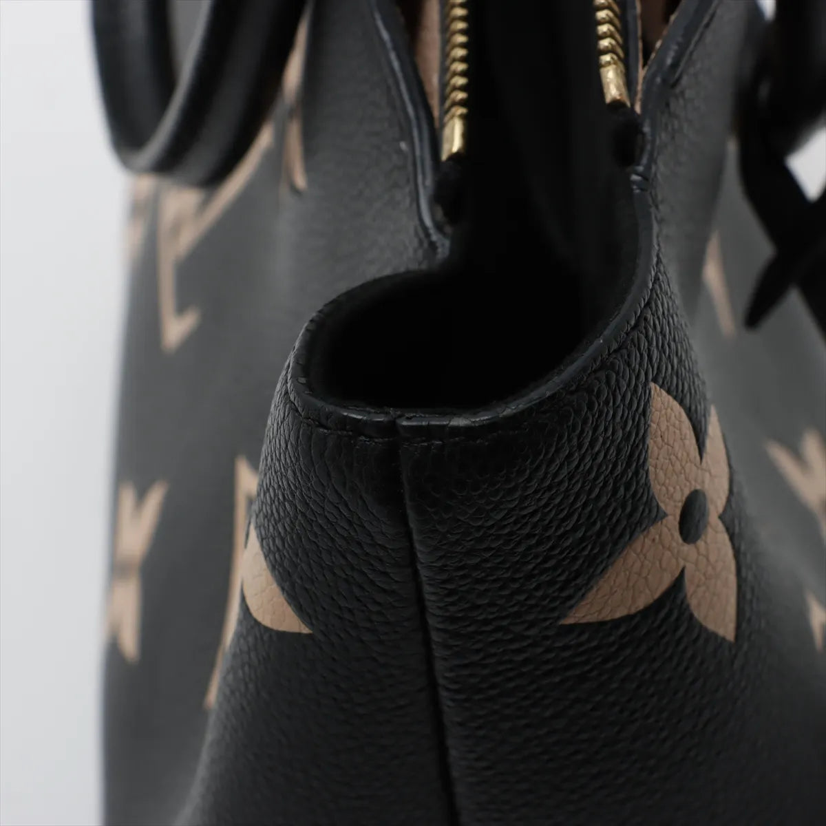 Louis Vuitton Monogram Empreinte Bicolor Petit Palais PM Black x Beige