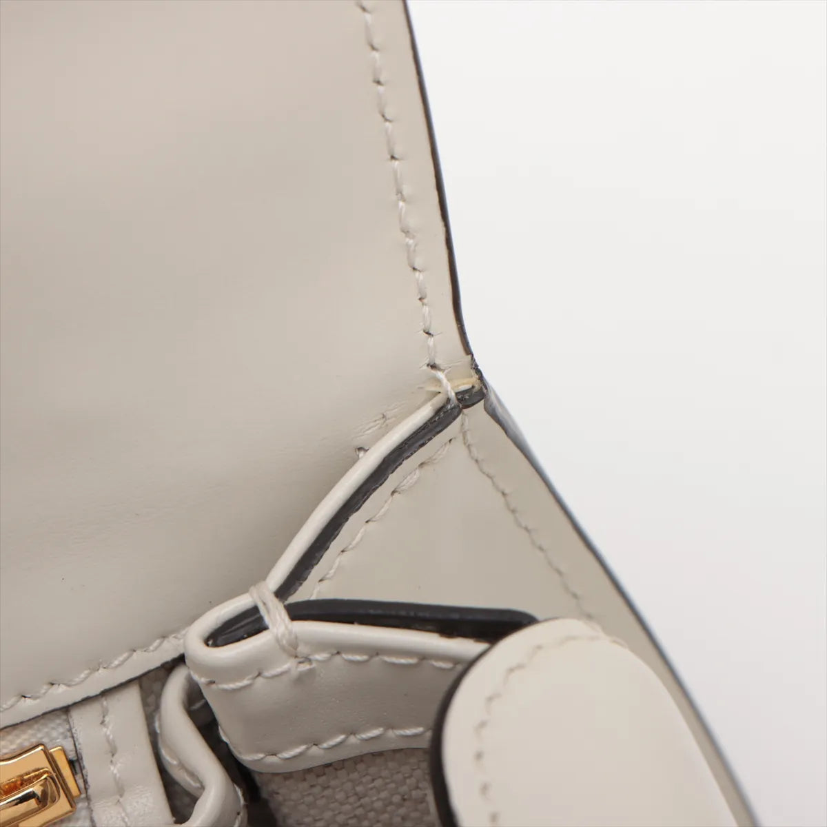 Gucci Bamboo Leather Two-Way Shoulder Bag White