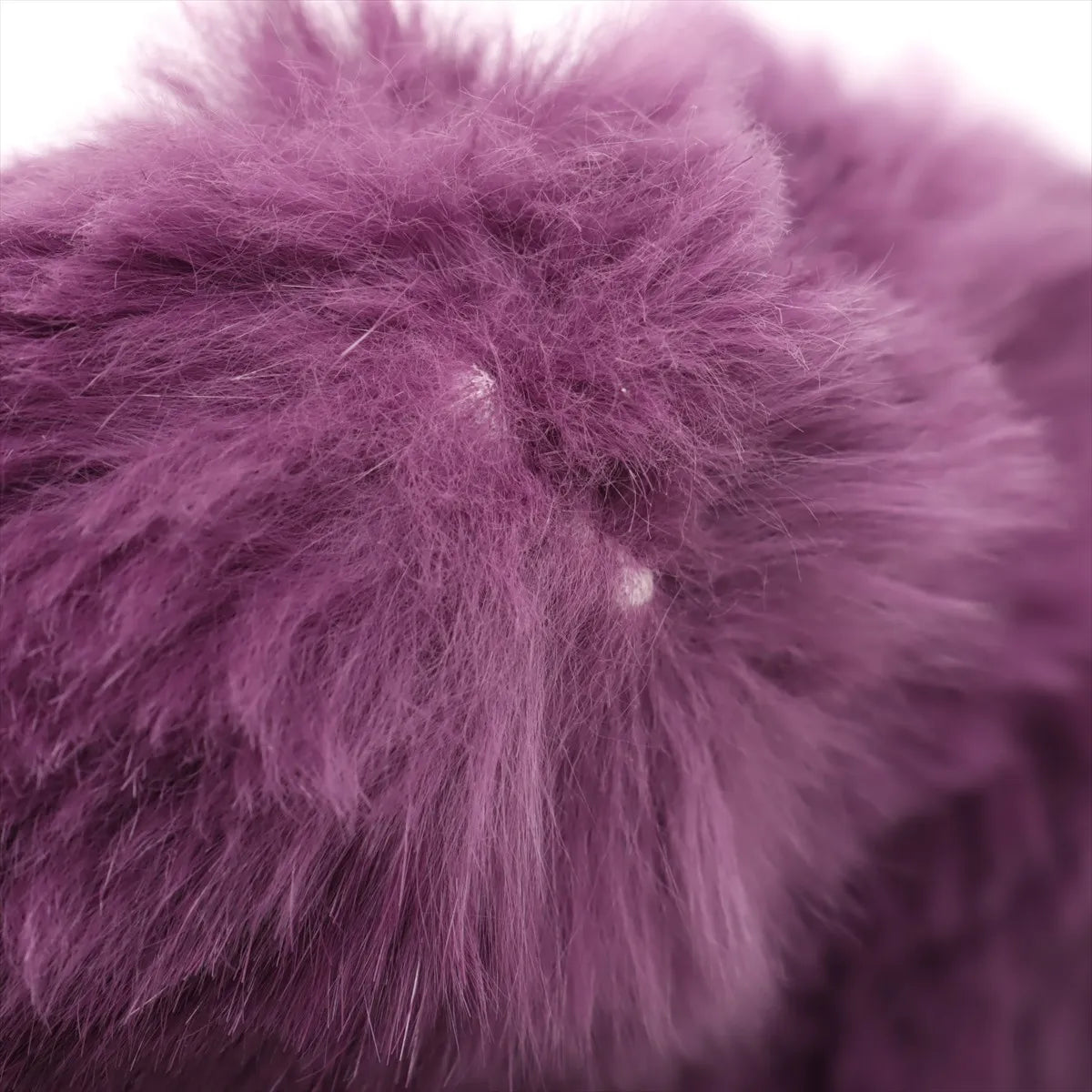 Chanel CC Logo Fur Chain Tote Bag Purple