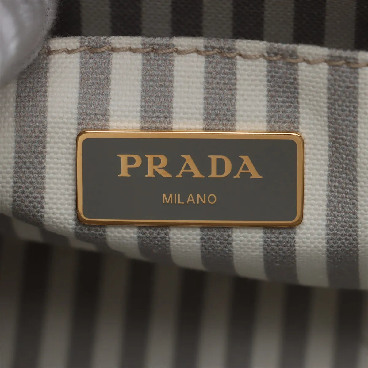 Prada Canapa Canvas Two-Way Handbag Gray