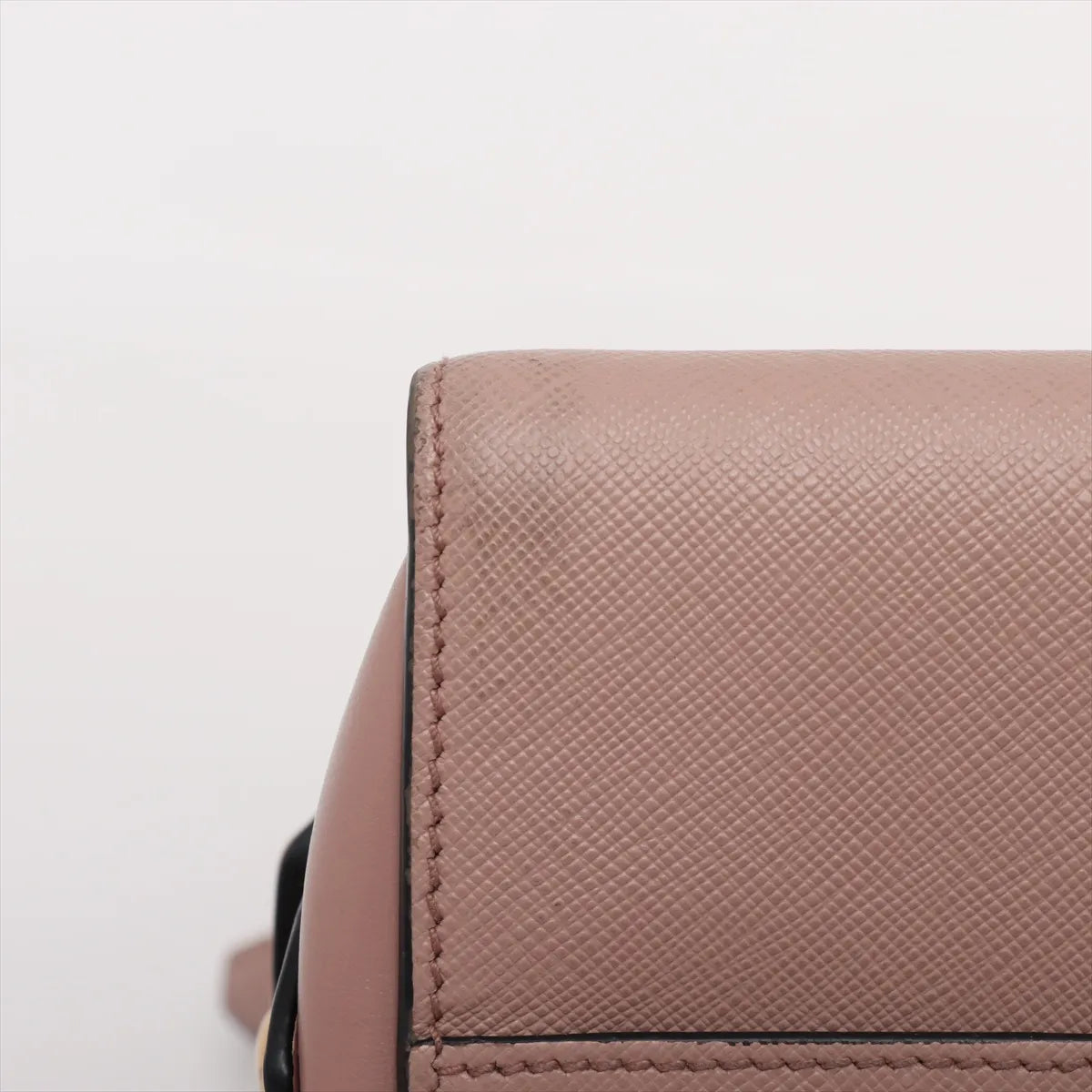 Prada Saffiano Leather Two-Way Handbag Pink