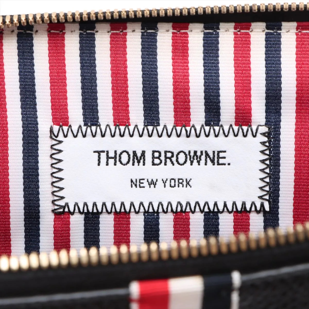 Thom Browne Leather Tote Bag Brown