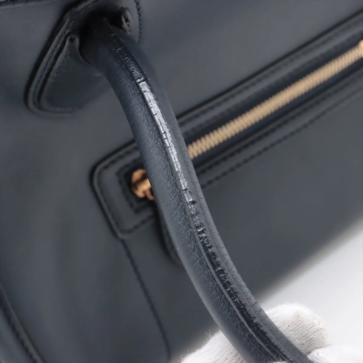 Celine Luggage Phantom Leather Handbag Navy Blue