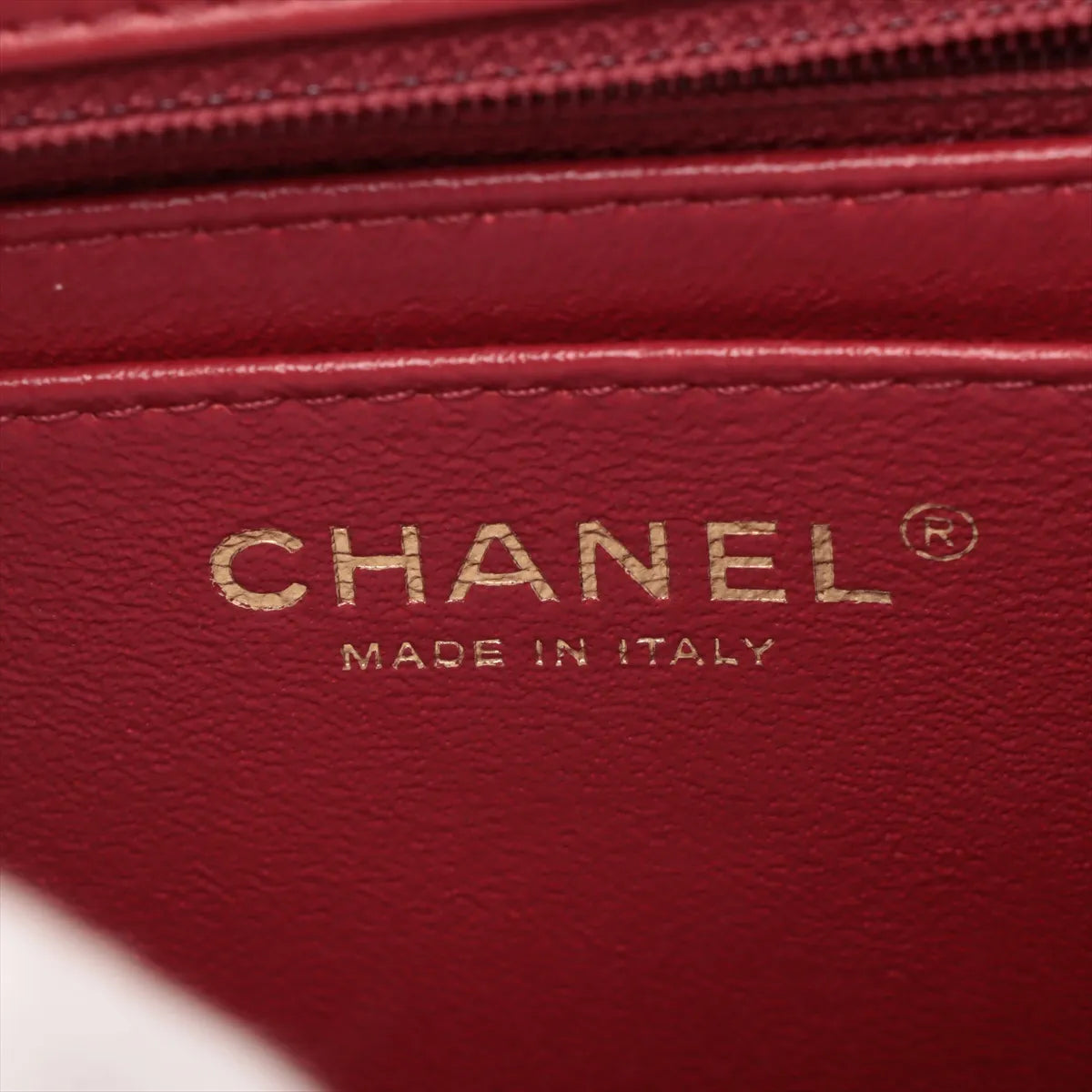 Chanel CC Logo V Stitch Lambskin Two-Way Shoulder Bag Red