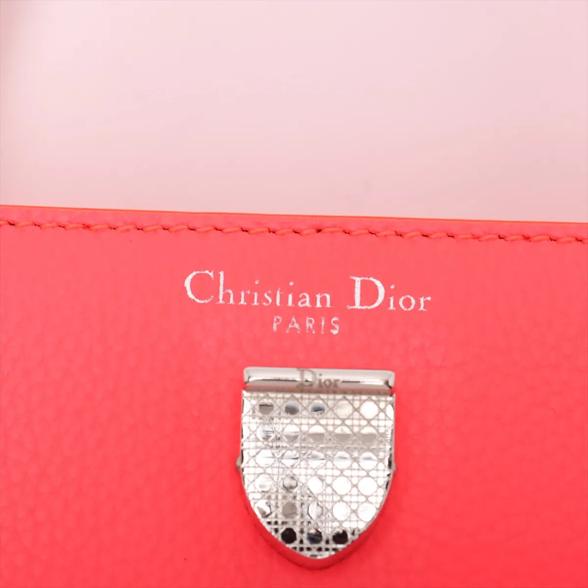 Christian Dior Diorever Leather Two-Way Handbag Pink