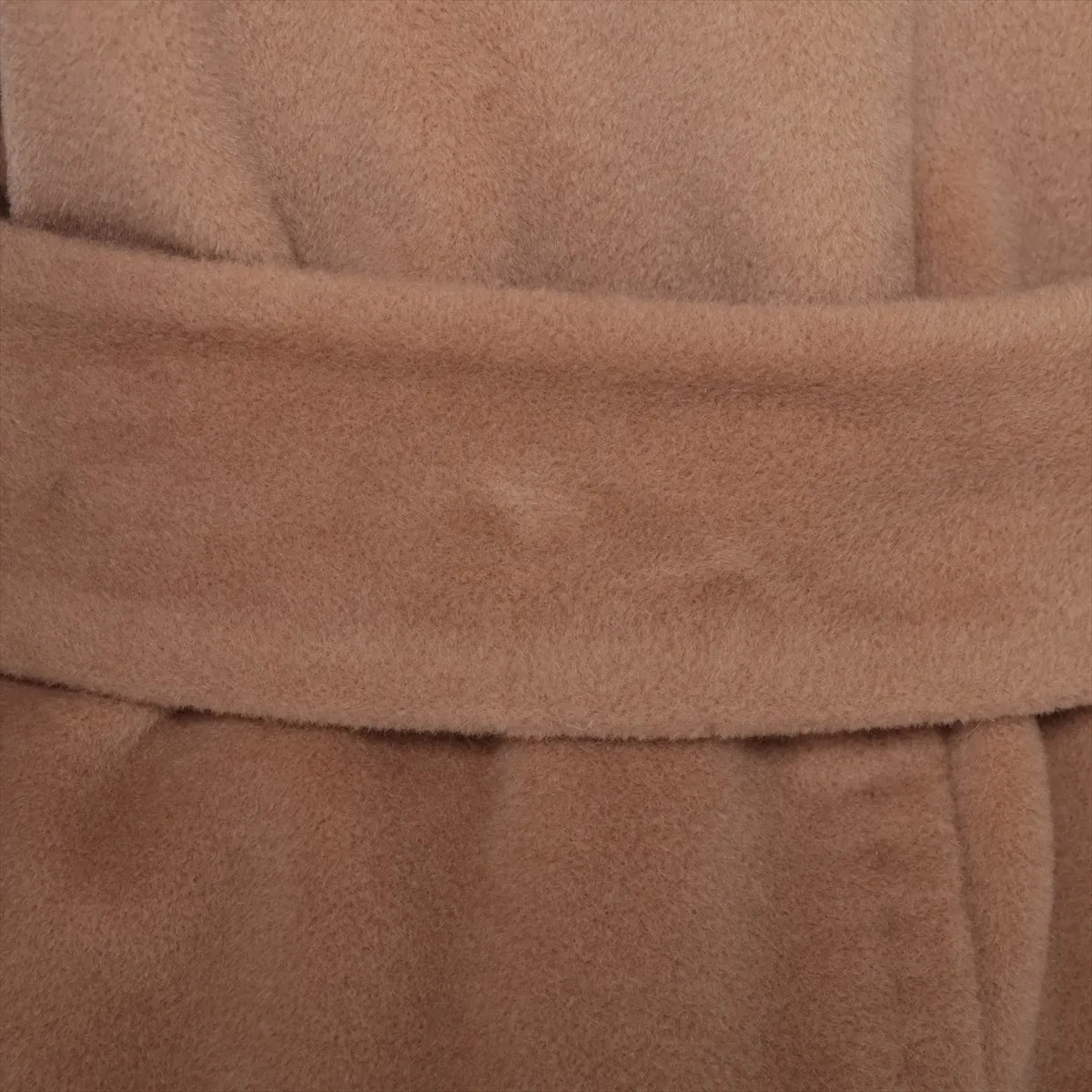 Max Mara Wool Long Belted Coat Beige