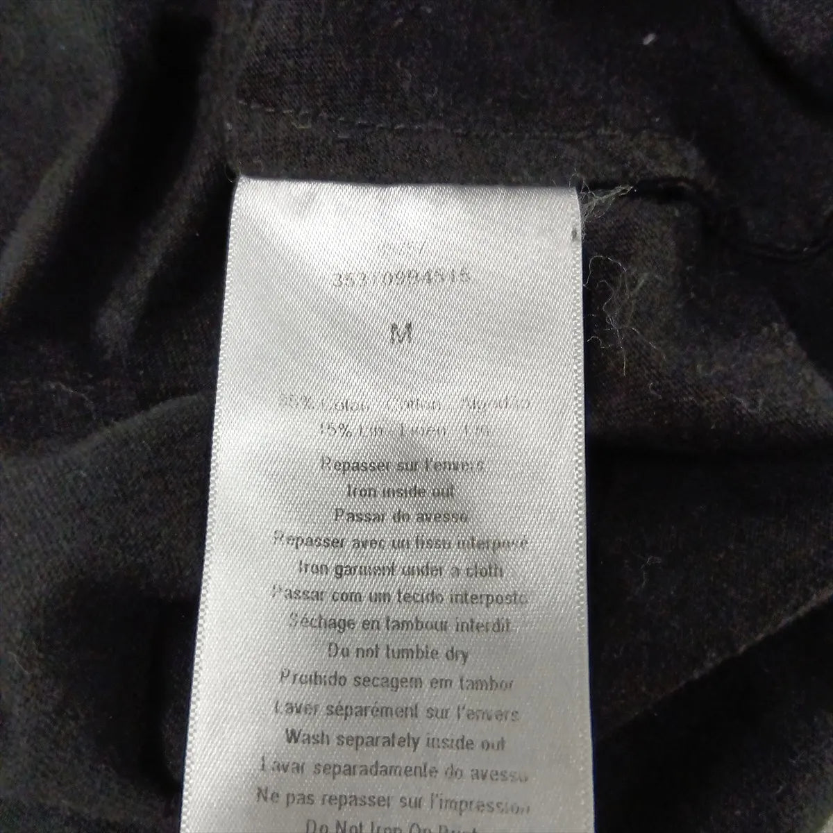 Christian Dior Cotton Linen T-shirt Black
