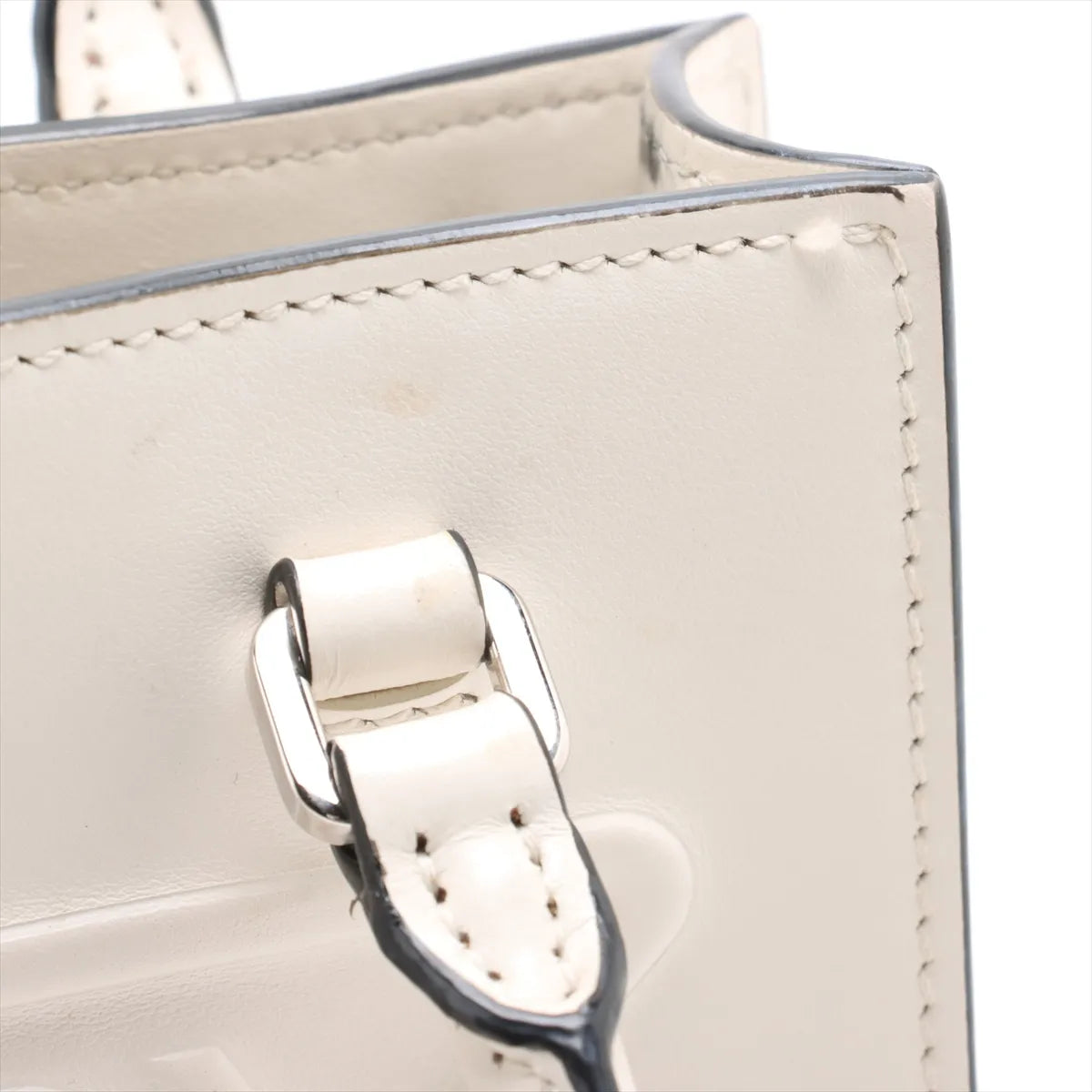 Prada Saffiano Leather Two-Way Handbag White