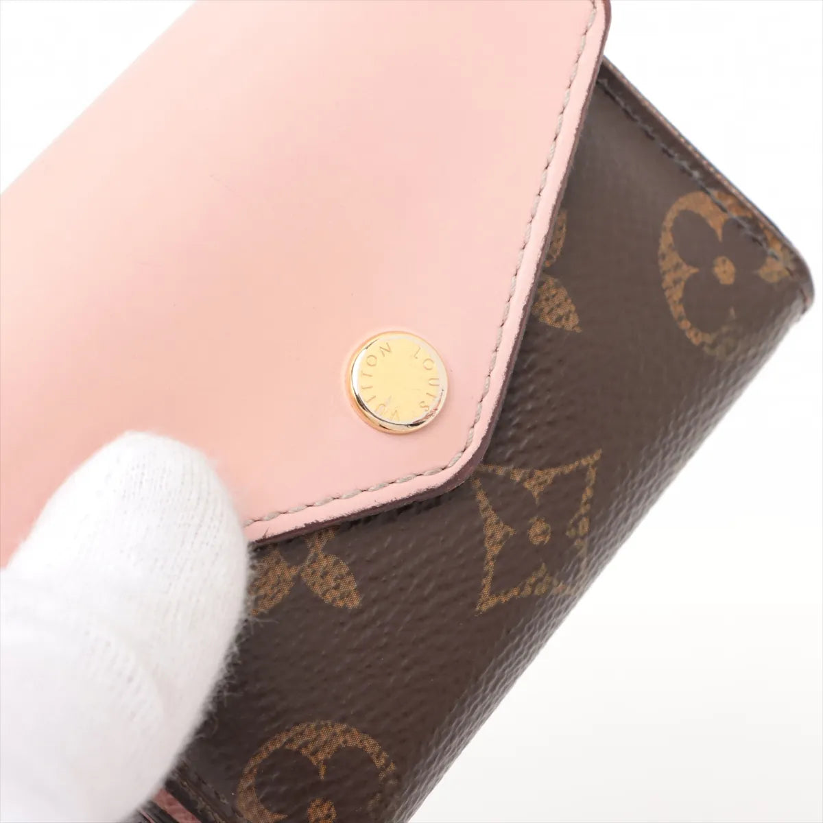 Louis Vuitton Monogram Portefeuille Zoé Compact Wallet Rose Ballerine