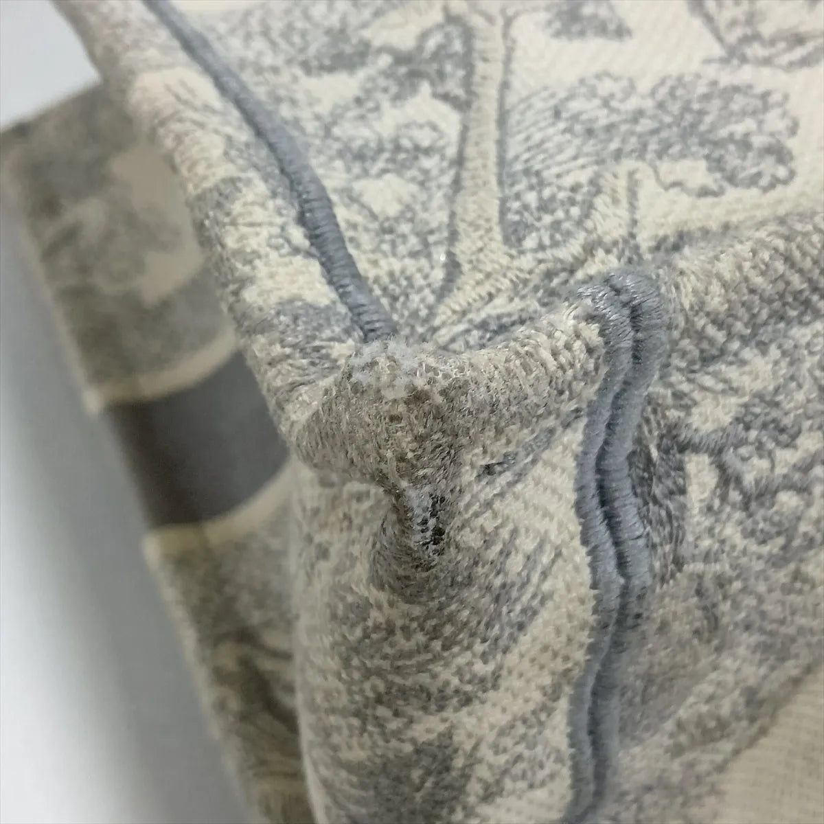 Christian Dior Toile De JouY Embroidery Medium Book Tote Gray