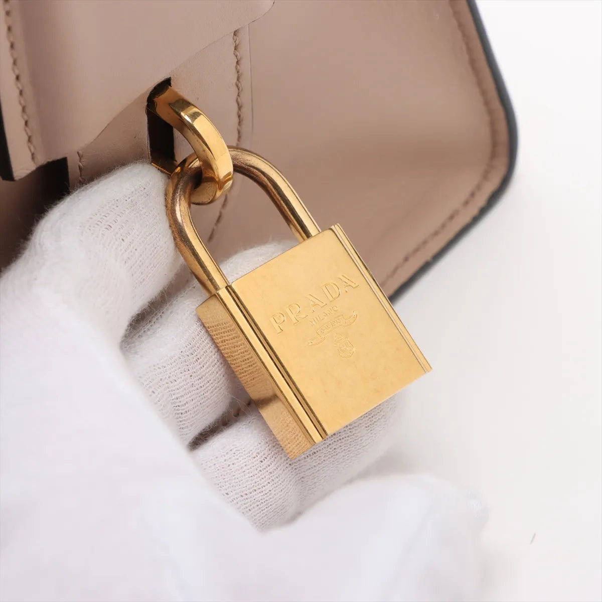 Prada Saffiano Leather Handbag Beige