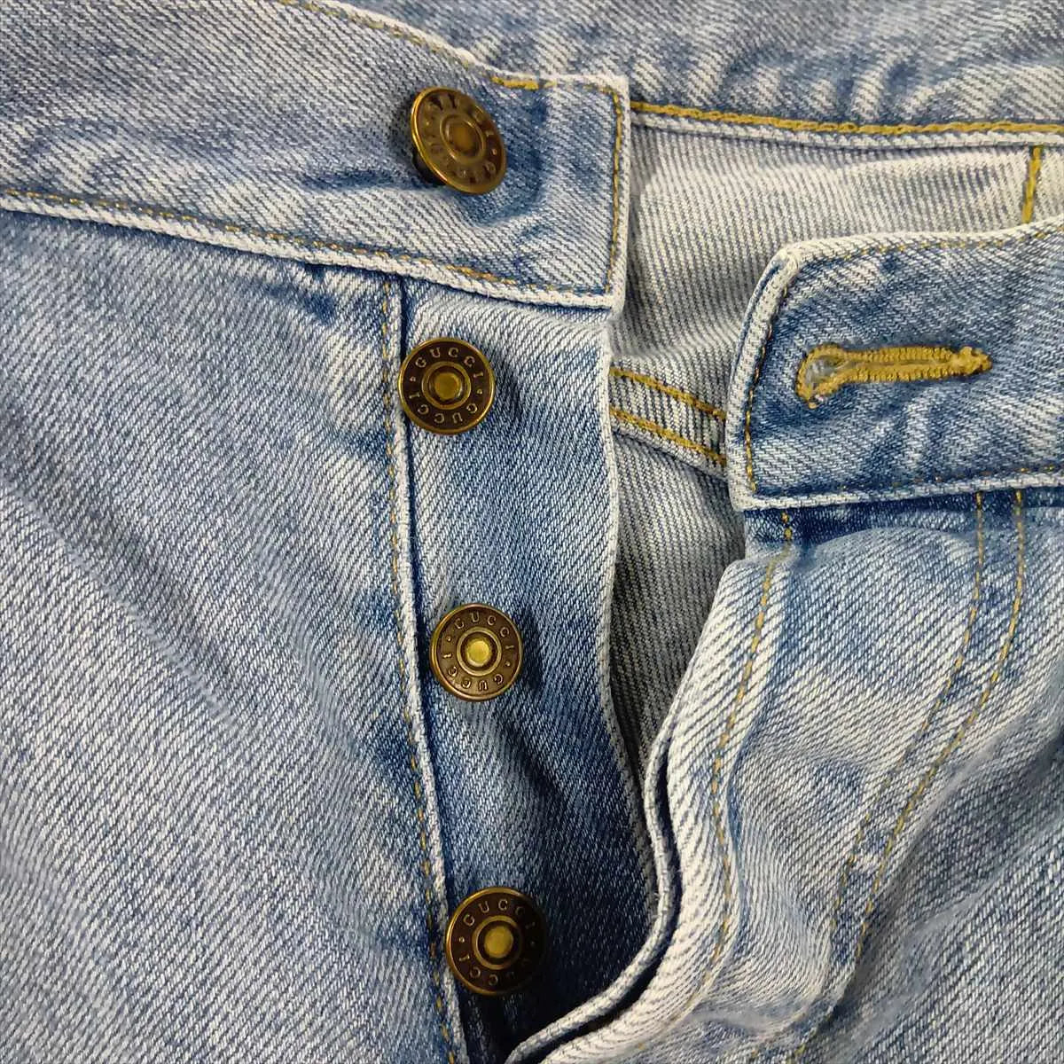 Gucci Cotton Denim Pants Blue