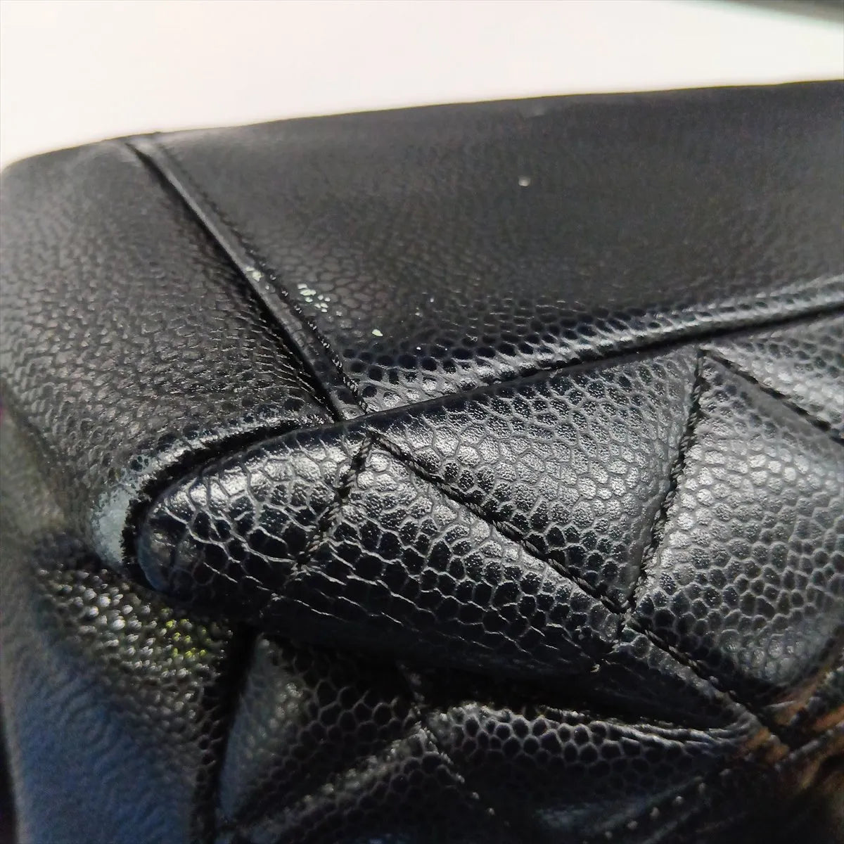Chanel PST Caviar Skin Chain Tote Bag Black