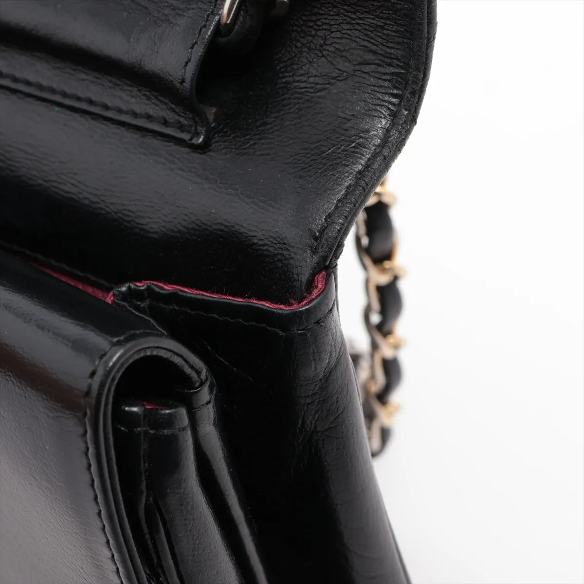 Chanel CC Logo Matelasse Lambskin Chain Shoulder Bag Black