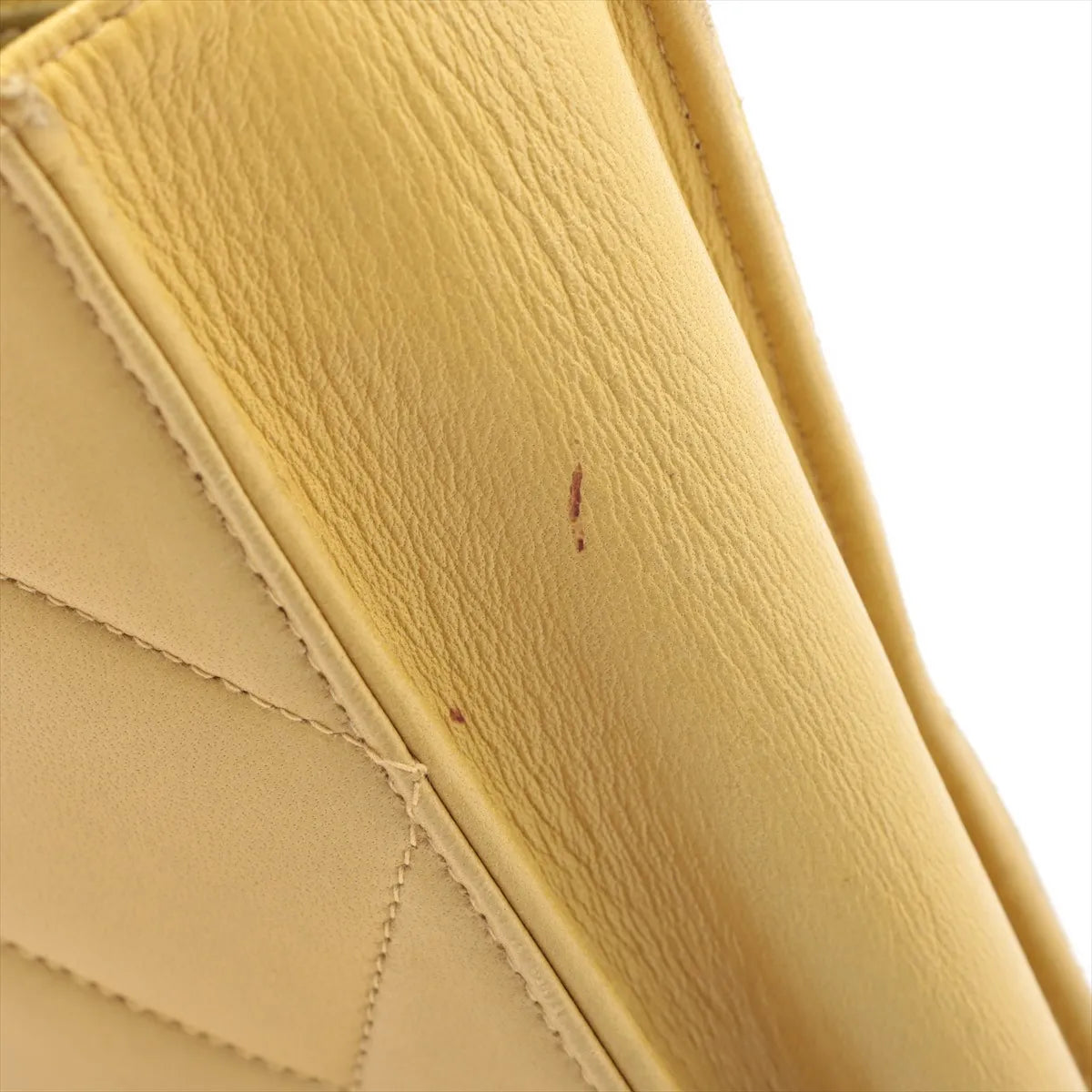 Chanel CC Logo Matelasse Lambskin Business Bag Yellow